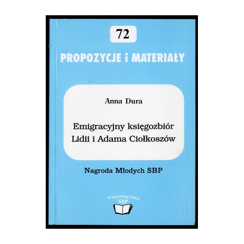 Emigracyjny księgozbiór Lidii i Adama Ciołkoszów w Miejskiej Bibliotece Publicznej im. J. Słowackiego w Tarnowie. [Emigration bo