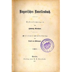 Ungarisches Novellenbuch