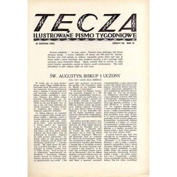 Tęcza. Ilustrowane pismo tygodniowe. R.4 (1930). Z. 35 (30 sierpnia 1930) / Św. Augustyn / Anna Słonczyńska / San Gimignano / Pr