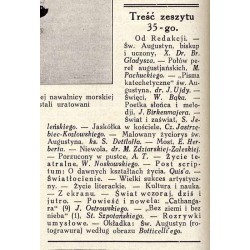 Tęcza. Ilustrowane pismo tygodniowe. R.4 (1930). Z. 35 (30 sierpnia 1930) / Św. Augustyn / Anna Słonczyńska / San Gimignano / Pr
