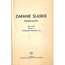Zaranie Śląskie. Kwartalnik. R.33 (1970). Z.4 (X-XII 1970)