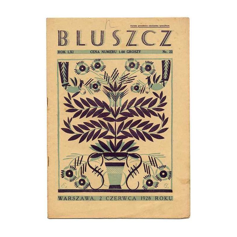 Bluszcz. Społeczno-literacki ilustrowany tygodnik kobiecy. R.61 (1928). Nr 23 (2 czerwca 1928)