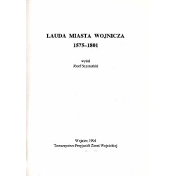 Lauda Miasta Wojnicza 1575-1801
