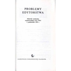 Problemy edytorstwa. Materiały seminarium zorganizowanego przez PWN w październiku 1970 r