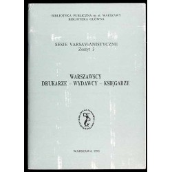 Warszawscy drukarze, wydawcy, księgarze