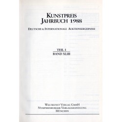 Kunstpreis Jahrbuch 1988. Deutsche und Internationale Auktionsergebnisse. Band 43 Teil 1-2 w 2 vol