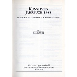 Kunstpreis Jahrbuch 1988. Deutsche und Internationale Auktionsergebnisse. Band 43 Teil 1-2 w 2 vol