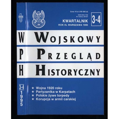 Wojskowy Przegląd Historyczny. R. 40 (1995). Nr 3-4 (153-154) (Lipiec - Grudzień 1995)