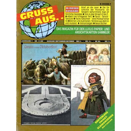 Gruss Aus... Das Magazin für den Luxus-Papier + Ansichtskarten-Sammler. R.7 (1989). Nr 31 (September-Oktober 1989)