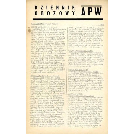 Dziennik Obozowy APW. 1944. Nr 83 (11 maja 1944)