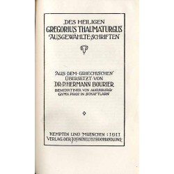 Bibliothek der Kirchenväter. Eine Auswahl Patristischer Werke in deutscher übersetzung. Reihe 1. B. 2: Dionysius Areopagita Gre