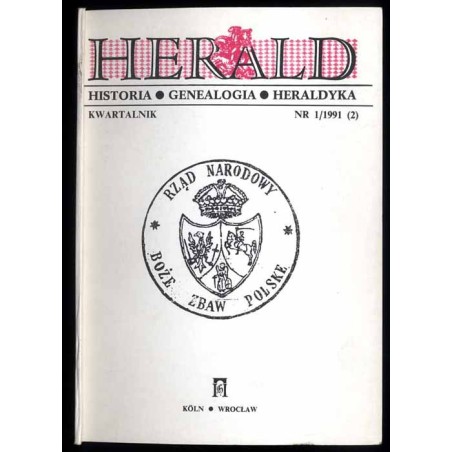 Herald. Historia. Genealogia. Heraldyka. Kwartalnik. (1991) Nr 1 (2)