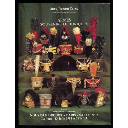 [Katalog aukcyjny] Ader Picard Tajan. Armes Importants Souvenirs Historiques. Nouveau Drouot - Paris - Salle No 3. Le lundi 13 j