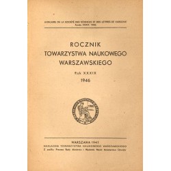 Rocznik Towarzystwa Naukowego Warszawskiego. R.39 (1946)