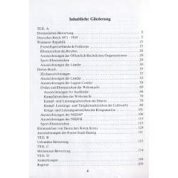 Katalog der Auszeichnungen Drittes Reich. Unter Berücksichtigung Deutsches Reich 1871 - 1918, Weimarer Republik und Freie Stadt