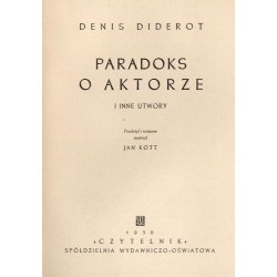 Paradoks o aktorze i inne utwory