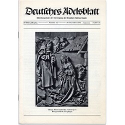 Deutsches Adelsblatt. 12. Jahrgang (1973). Nr 12 (10 VIII 1973) [Tilman Riemenschneider: Geburt Jesu Herrgottskirche Creglingen]