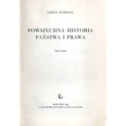Powszechna historia państwa i prawa. T.3