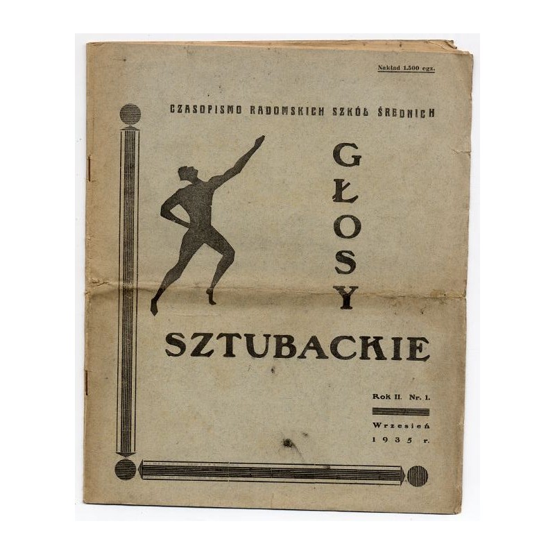 Głosy Sztubackie. Czasopismo radomskich szkół średnich. R.2 (1935). Nr 1 (IX 1935)