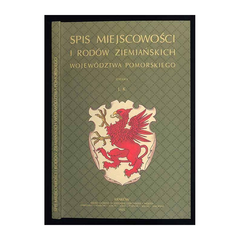 Spis miejscowości i rodów ziemiańskich województwa pomorskiego