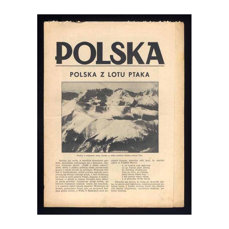Polska. [R.3 (1937). Nr 16 (bez daty)]. Polska z lotu ptaka