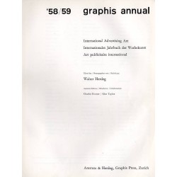 Graphis Annual. '58/59. International Yearbook of Advertising Art. Internationales Jahrbuch der Werbekunst. Art publicitaire int