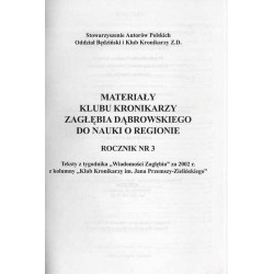 Materiały Klubu Kronikarzy Zagłębia Dąbrowskiego do nauki o regionie. Teksty z tygodnika "Wiadomości Zagłębia" za 2002 r. z kolu