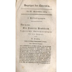 Eunomia. Eine Zeitschrift des neunzehnten Jahrhunderts. Von einer Gesselschaft von Gelehrten Anzeiger der Eunomia. [Konwolut 8