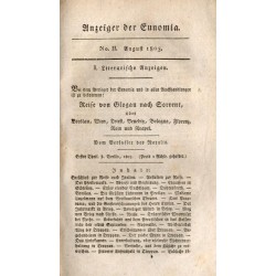 Eunomia. Eine Zeitschrift des neunzehnten Jahrhunderts. Von einer Gesselschaft von Gelehrten Anzeiger der Eunomia. [Konwolut 8