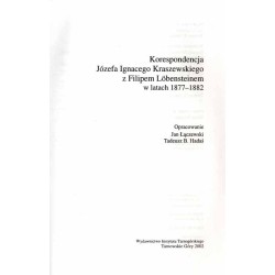 Korespondencja Józefa Ignacego Kraszewskiego z Filipem Löbensteinem w latach 1877-1882