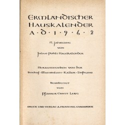 Ermländischer Hauskalender 1962. 95. Jahrgang von Julius Pohls Hauskalender