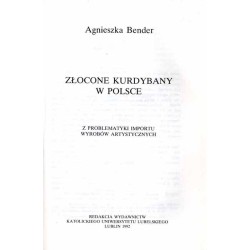 Złocone kurdybany w Polsce. Z problematyki importu wyrobów artystycznych
