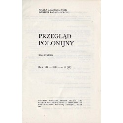Przegląd Polonijny. Kwartalnik. R.7 (1981). Z.2 (20)