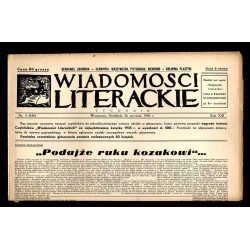 Wiadomości Literackie. Tygodnik. R.13 (1936). Nr 4 (636) (26 stycznia 1936)