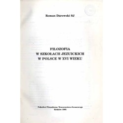 Filozofia w szkołach jezuickich w Polsce w XVI wieku