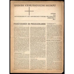 Unsere Ermländische Heimat. Mitteilungsblatt des Historischen Vereins für Ermland. 9. Jahrgang (1963). Nr. 1 2 3 4 (komplet)