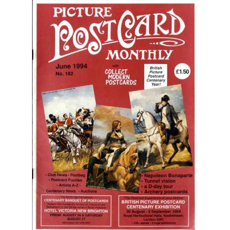 Picture Post Card Monthly. (1994). No. 182 (June 1994). With Collect Modern Postcards