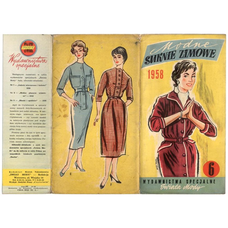 Wydawnictwa Specjalne Świata Mody. 1958. Nr 6 (Zima 1958): Modne suknie zimowe