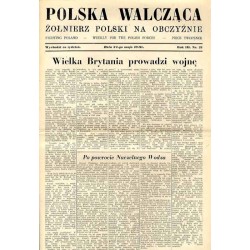 Polska Walcząca - Żołnierz polski na obczyźnie. Fighting Poland. Weekly for the Polish Forces. R.3 (1941). Nr 21 (24 maja 1941)