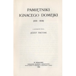 Pamiętniki Ignacego Domejki (1831-1838)