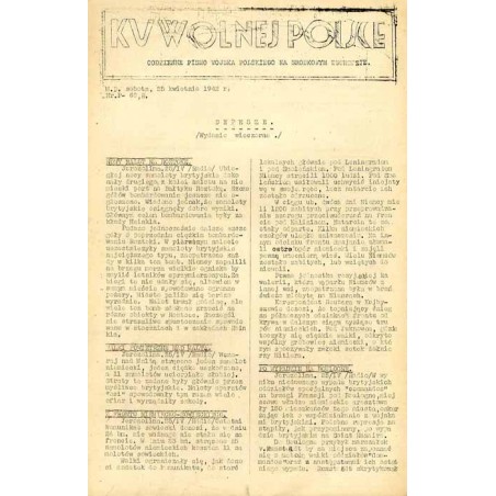 Ku Wolnej Polsce. Tygodnik Wojska Polskiego na Środkowym Wschodzie. Codzienne pismo Wojska Polskiego na Środkowym Wschodzie. 194