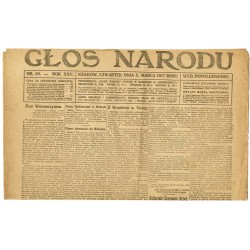 Głos Narodu. R.25 (1917). Nr 58 (8 marca 1917). Wydanie popołudniowe