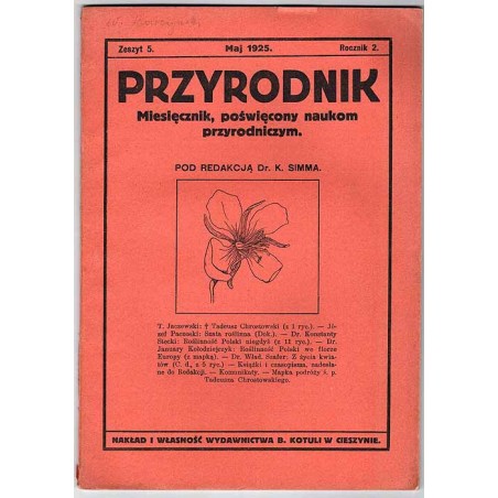 Przyrodnik. Miesięcznik, poświęcony naukom przyrodniczym. R.2 (1925). Z.5 (Maj 1925)