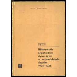 Hitlerowskie organizacje dywersyjne w województwie śląskim 1931-1936