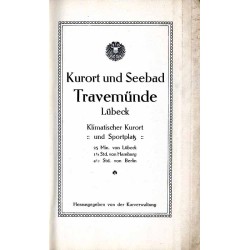Kurort und Seebad Travemünde, Lübeck. Klimatischer Kurort und Sportplatz [...]
