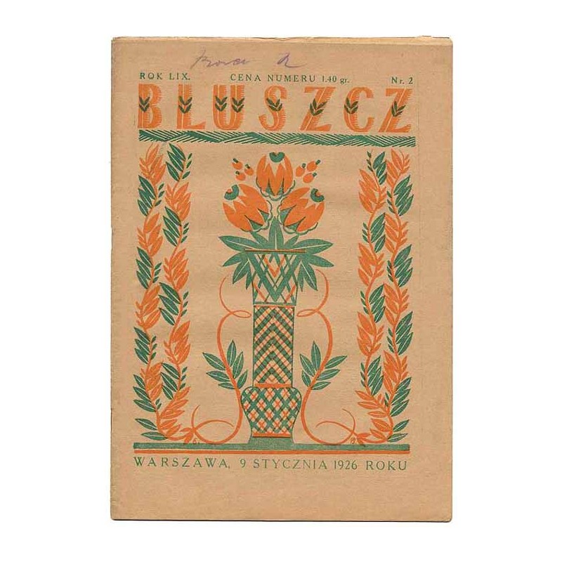 Bluszcz. Pismo tygodniowe ilustrowane dla kobiet. R.59 (1926). Nr 2 (9 stycznia 1926)
