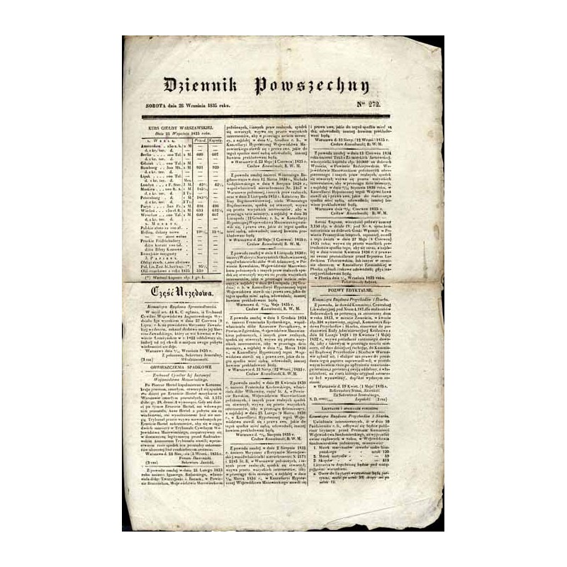 Dziennik Powszechny. 1835. Nr 272 (26 wrzesień 1835)