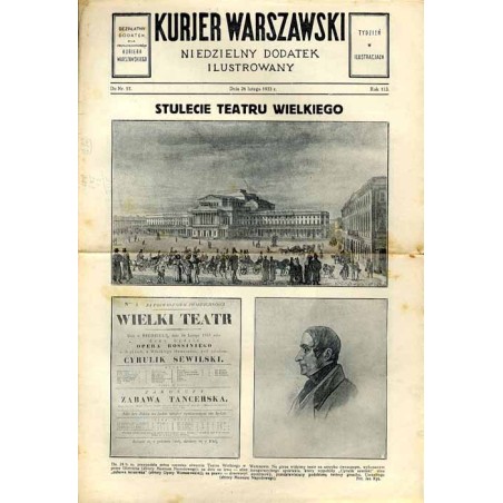 Kurjer Warszawski. Niedzielny dodatek ilustrowany. R.113 (1933). Do Nr 57 (26 lutego 1933) / Teatr Wielki / Rarańcza