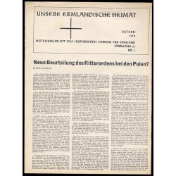 Unsere Ermländische Heimat. Mitteilungsblatt des Historischen Vereins für Ermland. 16. Jahrgang (1970). Nr. 1 2/3 4 (komplet)