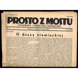 Prosto z Mostu. Tygodnik literacko-artystyczny. R.5 (1939). Nr 25 (246) (18 czerwca 1939)